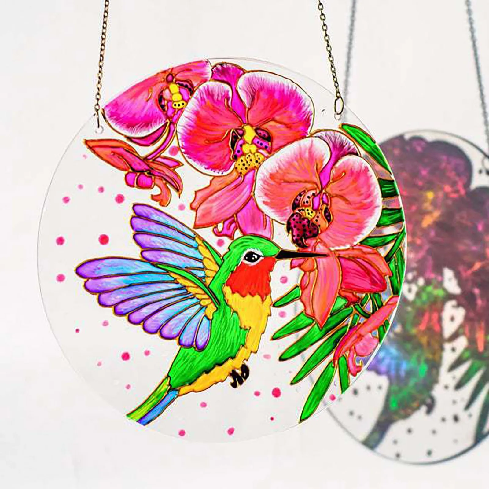 

Colorful Hummingbird Decorate Home Garden Decorations Hanging Decoration Gift For Garden Outdoor Home Decor G2