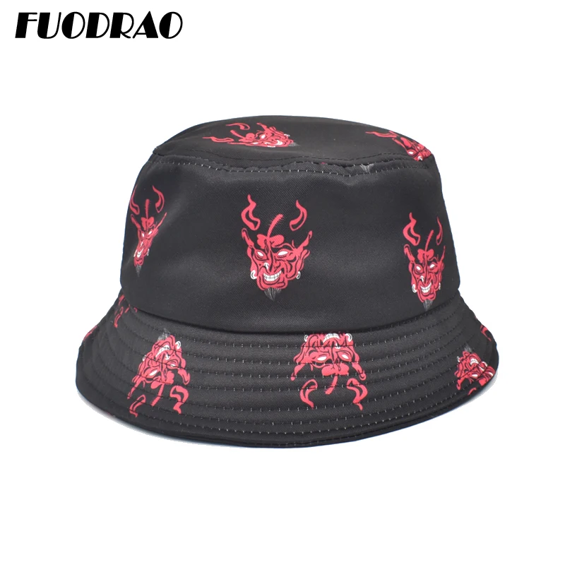 

Панама FUODRAO с модным принтом для мужчин и женщин, шляпа в стиле хип-хоп, уличная Кепка От Солнца, повседневная, шапка рыбака, M165