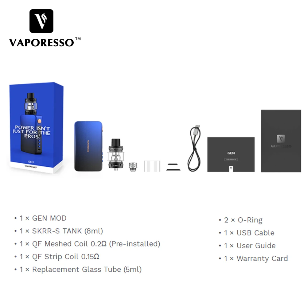 Новинка оригинальная электронная сигарета Vaporesso Gen 220W вейп Набор TC бокс мод с
