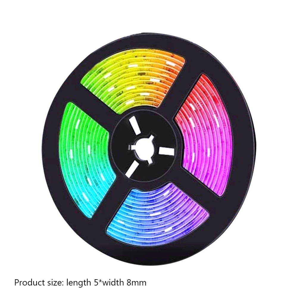 

5m LED RGB String Lamp Bluetooth Remote Control TV Background Ribbon Tape Light Romantic Holiday Lights Outdoor Lighting