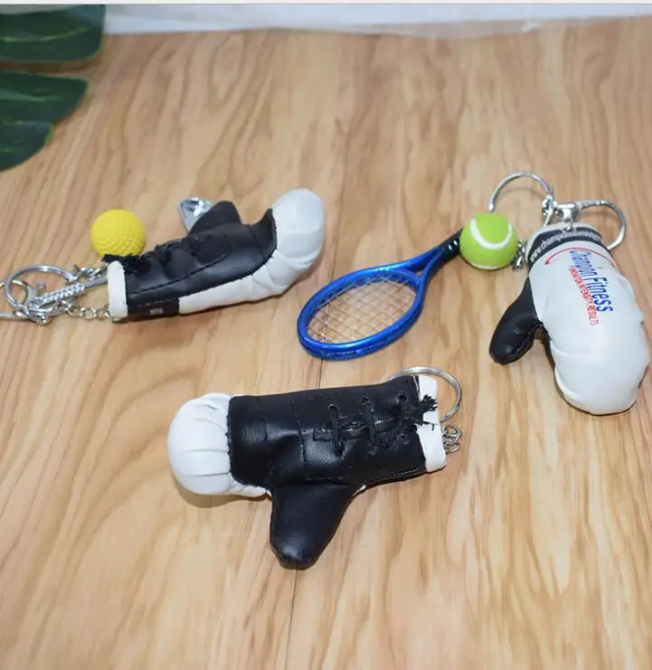 Симпатичный спортивный мини брелок для тенниса креативная перчатка Подвеска