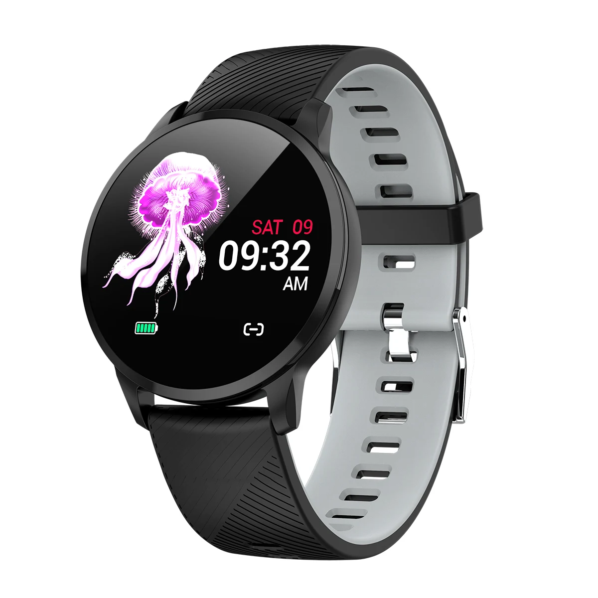 silica gray Greentiger Новые смарт-часы для фитнеса для женщин монитор сердечного ритма Bluetooth Шагомер сенсорный Интеллектуальный спортивный Smartwatch VS L5 L7 F8 - Цвет: silica gray