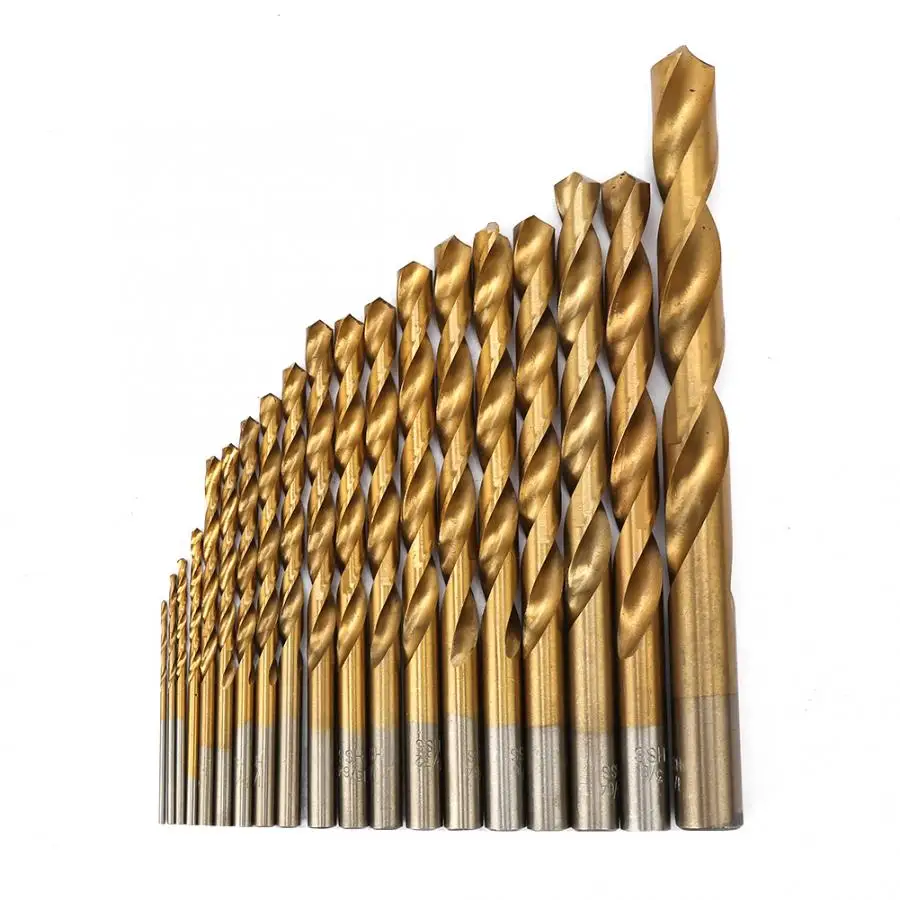 230 шт. набор сверл с покрытием витой сверло HSS черной пластиковой коробкой
