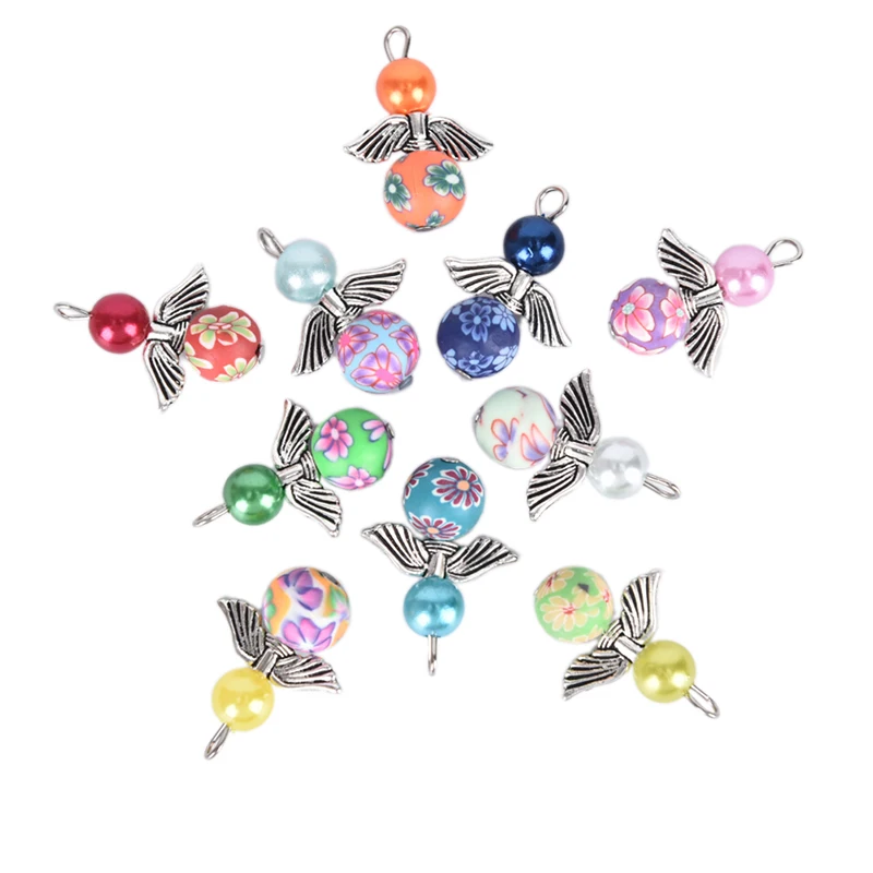 10 шт Полимерная глина Симпатичные Флип-Флоп Очаровательная подвеска ожерелье