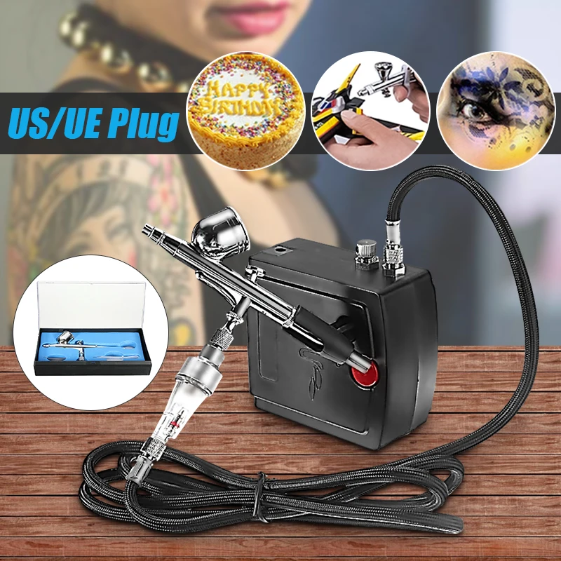 

Dual-Action Airbrush Spray Gun with Airbrush Cleaning Set Airbrush Kit for Nail Airbrush for Model/Cake/Car Painting