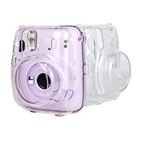 crystal clear case protective cover for fujifilm instax mini 11 instant film camera hard pvc case with wrist strap