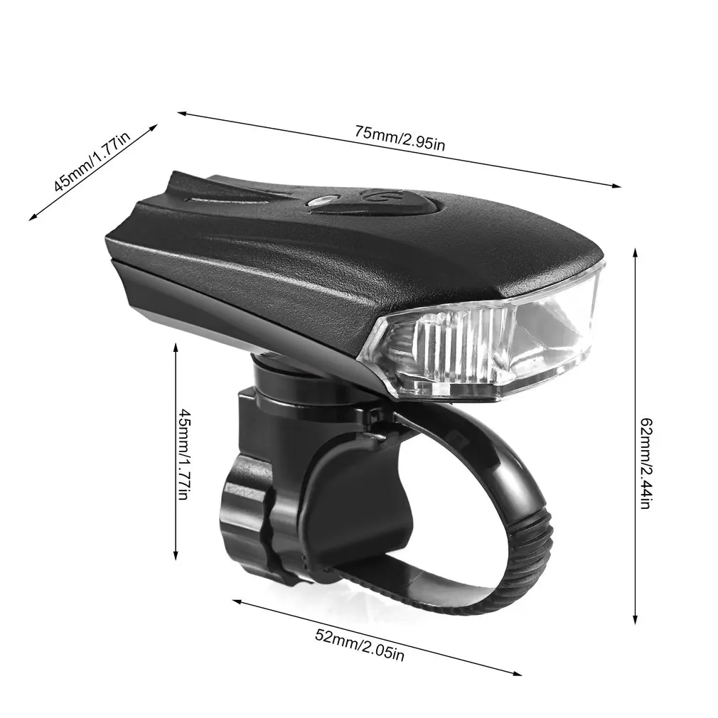 

Super Bright LED Front Safety Light Aluminum Body Water Proof Bycycle Light Quick Release Strap 240 Degree Side Light