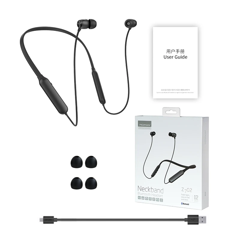 Black-BZ Римские Bluetooth наушники спортивные беспроводные наушники Поддержка TF/sd-карты Bluetooth гарнитура музыкальные наушники с микрофоном с упаковкой - Цвет: Black-BZ