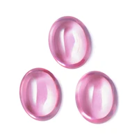 size 4x69x11mm oval shape pink cabochon synthetic cubic zirconia
