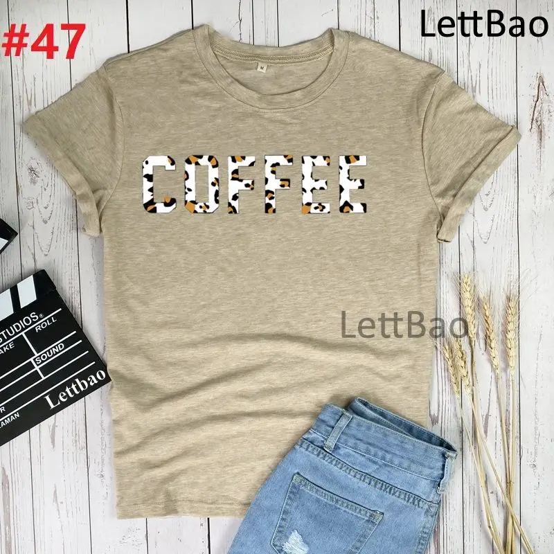 

Coffee Letter Aesthetic Harajuku T-Shirt Kawaii Korean Style Streetwear Women Chic Casual Summer Short Sleeve O Neck Tops Tees