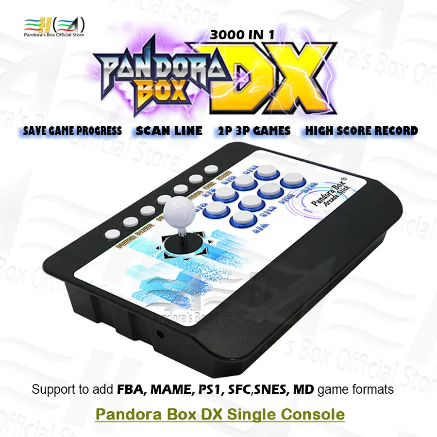 Pandora Box DX 3000 в 1 одинарная пластиковая консоль проводной аркадный контроллер может