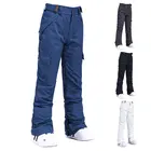 Лыжные штаны для мужчин и женщин, теплые зимние спортивные дышащие штаны для пар, ветрозащитные водонепроницаемые штаны для катания на лыжах и сноуборде
