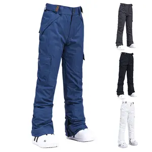 Лыжные штаны для мужчин и женщин, теплые зимние спортивные дышащие штаны для пар, ветрозащитные водонепроницаемые штаны для катания на лыжах и сноуборде
