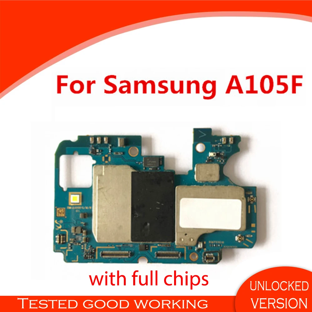 100% оригинальная материнская плата для Samsung Galaxy A10 A105FUnlock с чипами логическая