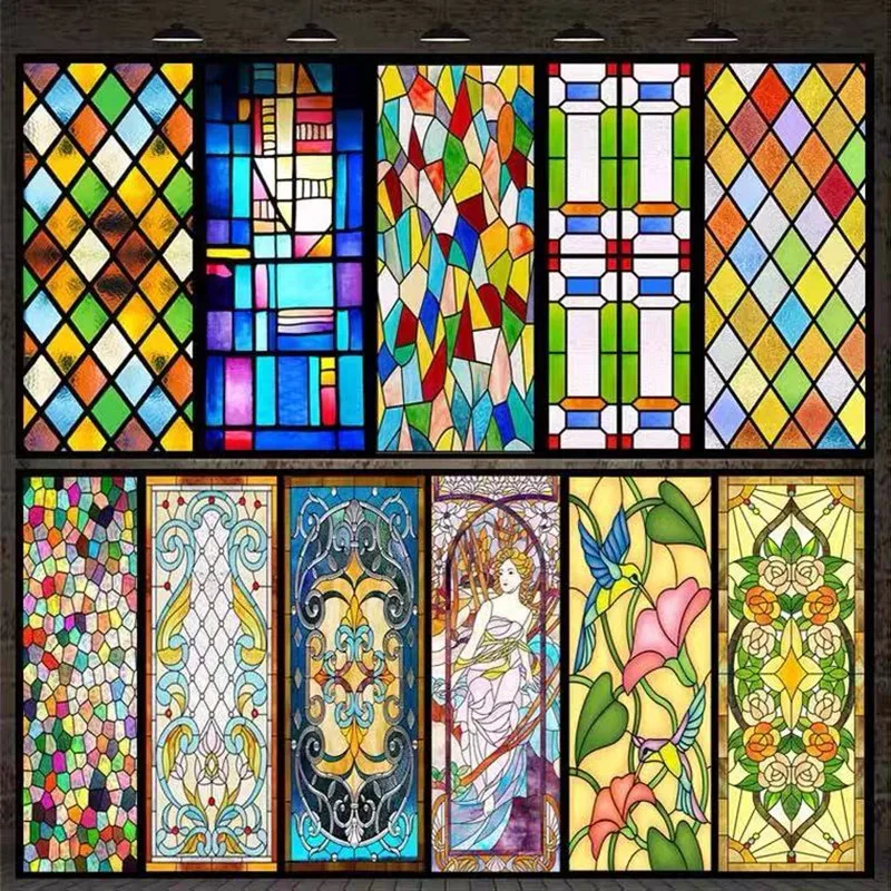 Цветная матовая стеклянная пленка в европейском стиле на заказ