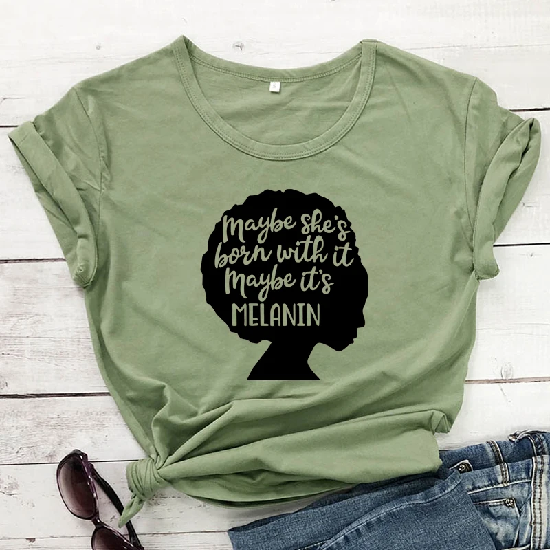 Возможно она новорожденных с ней футболка Черная жизнь женщины Феминистская