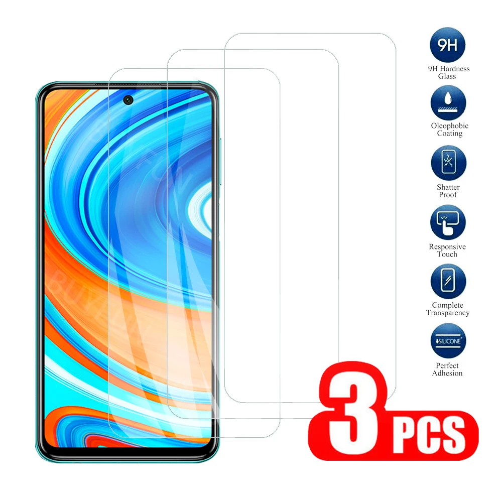 

3PCS Screen Protecter for Xiaomi Redmi Note 9s note 9 pro note 9 pro max Safety Glass for Redmi Note 9s note 9 pro Protective