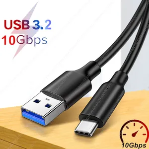 USB A to USB C 3.2 Gen 2 Cable 10Gbps Data Transfer Short USB C SSD Cable QC 3.0 Fast Charging Spare