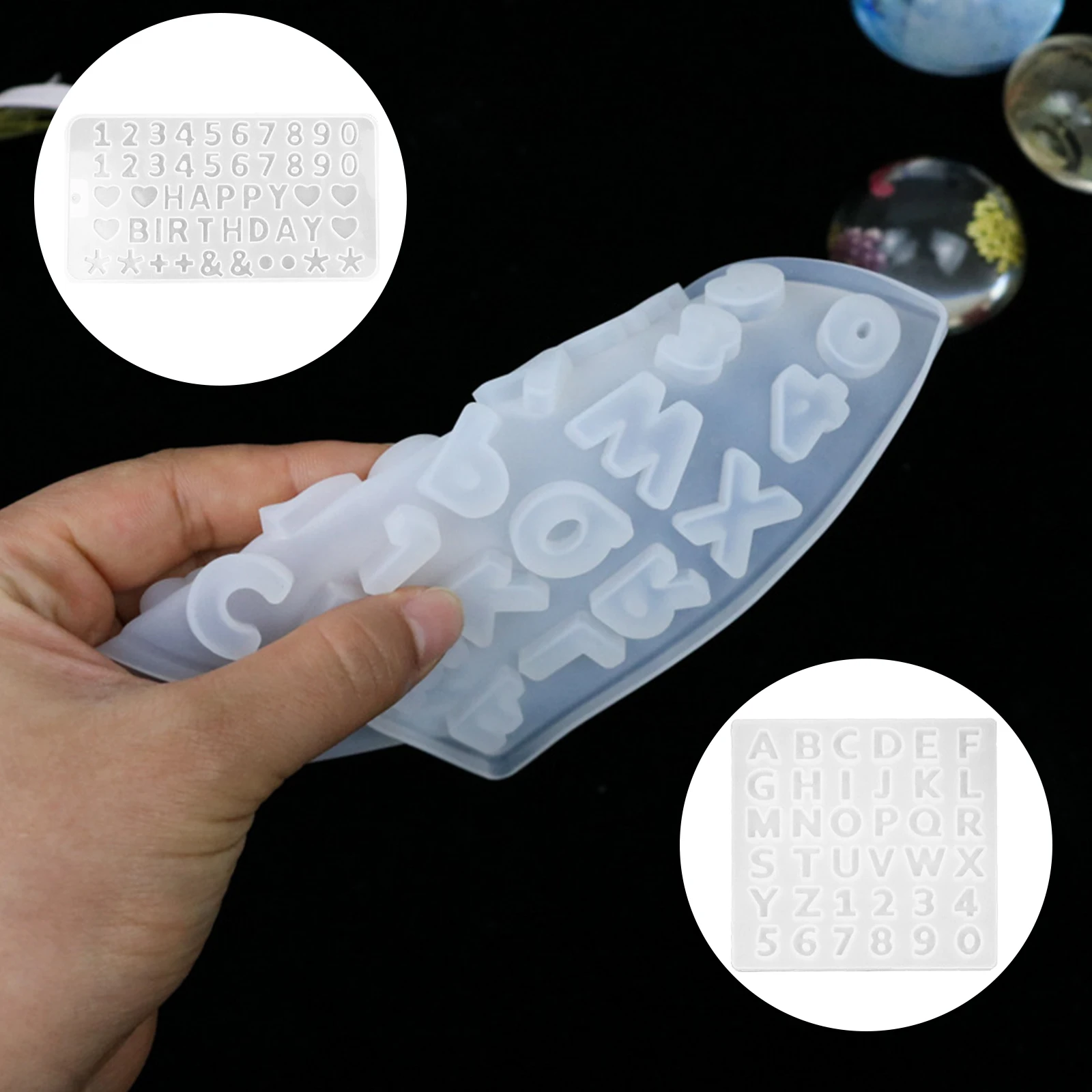 

Letter A to Z Mold Alphabet & Number Silicone Molds Initial Mold Large Clear Resin Mold Epoxy Resin Craft Supplies (36 Cavity)