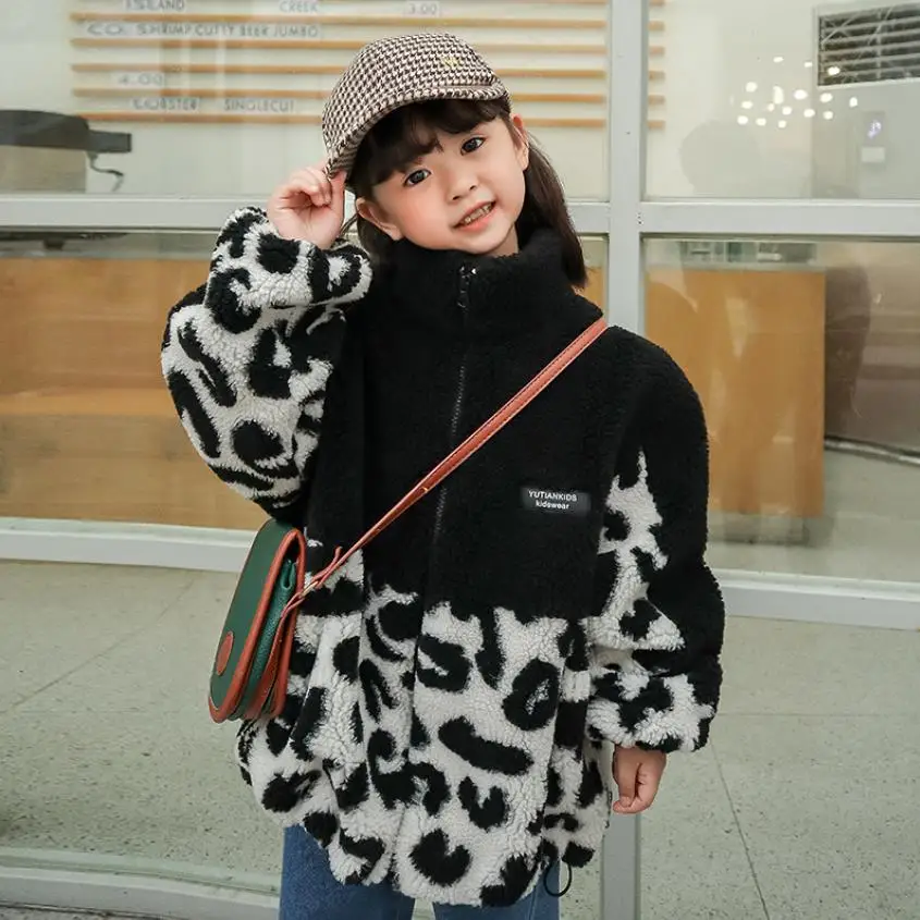 

Детское пальто из овечьей шерсти, зимняя новая теплая верхняя одежда, кашемировая детская одежда с гранулами, куртка, пальто L1356