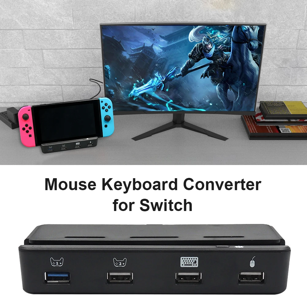 

Multifunction Game Mouse Keyboard Converter Controller Docking Station Adapter for Nintend Switch TV Dock PS4/PS3/XBOX ONE/PC