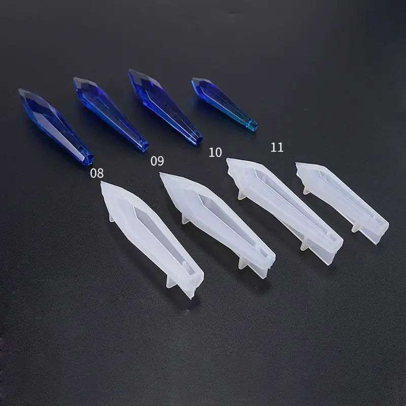

Resin Stone Pendulum Crystal Column Pendant Silicone UV Resin Mold Jewelry Tools