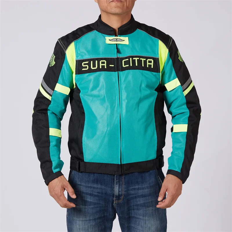 

Motorcycle riding clothes men's mesh breathable thin motorcycle clothes women's retro riding fall-proof clothes racing jacket