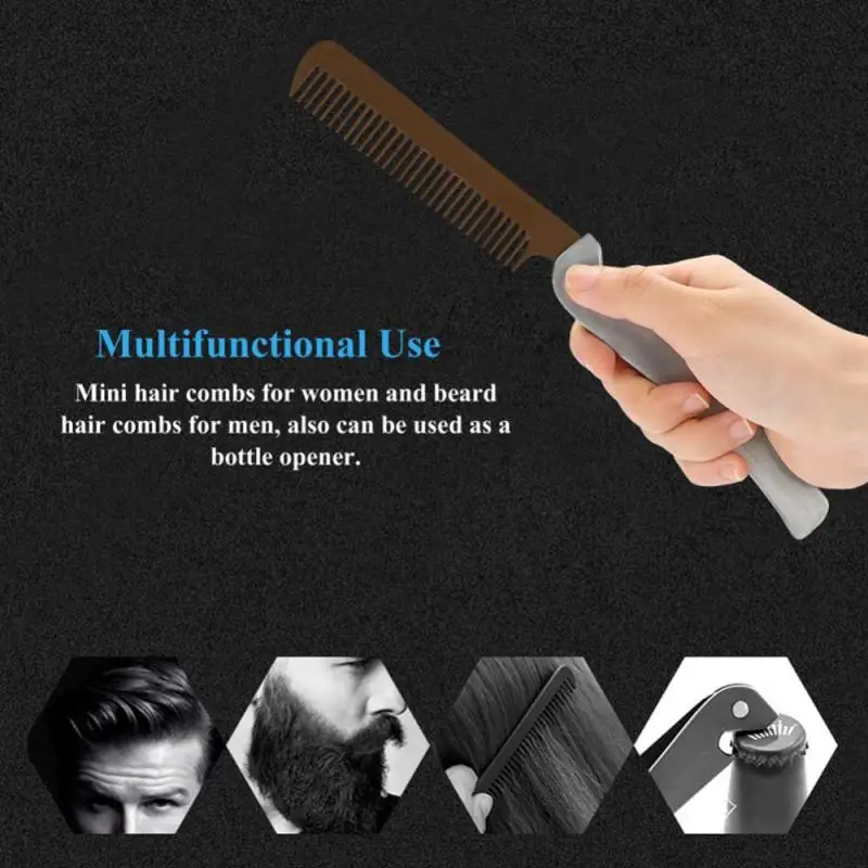 

Portable Stainless Steel Men's Beard Sacks Pocket Combs Mini Folding Combs Shavor Mustache Tool Tattoo Supplies Oil Head Comb