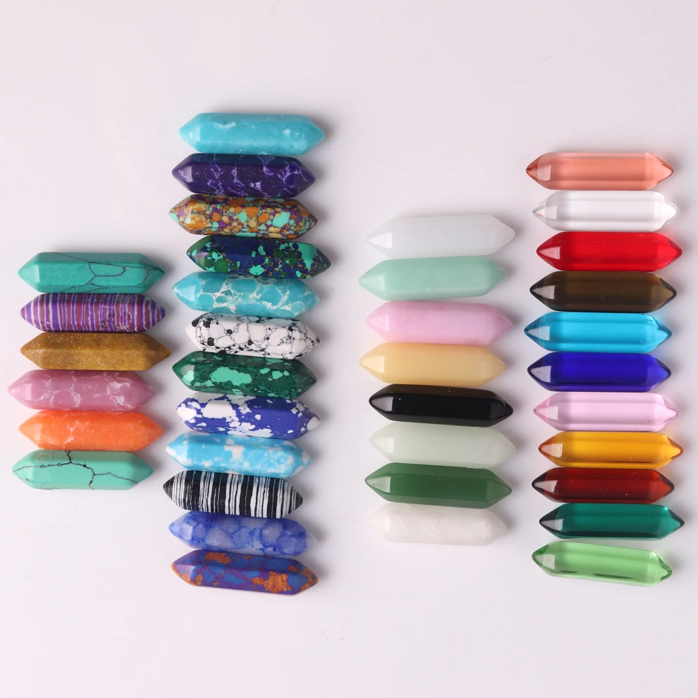 36 шт. подвески из бирюзового стекла разных цветов для ювелирных изделий ручной