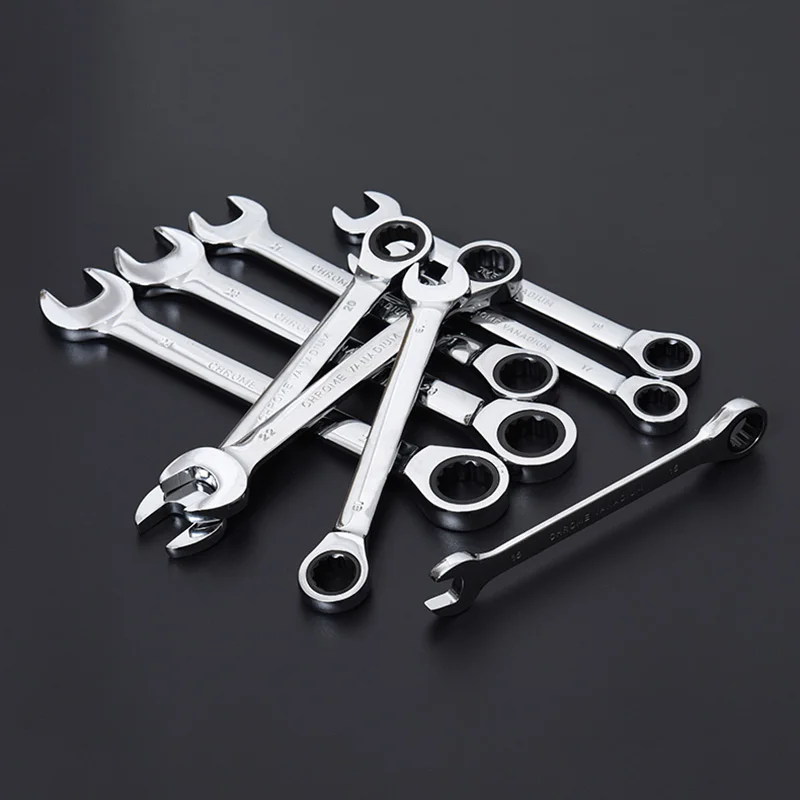 

Ratchet Combination Wrench Set Chrome Vanadium Steel Wrench Set Tools for Repair A Set of Wrench