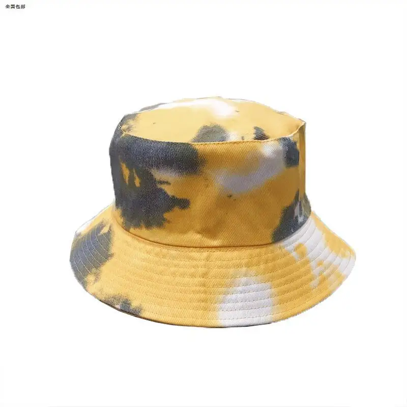 

European and American painted tie-dye fisherman hat men and women double-sided hat spring and summer sunbath hat outdoor outing