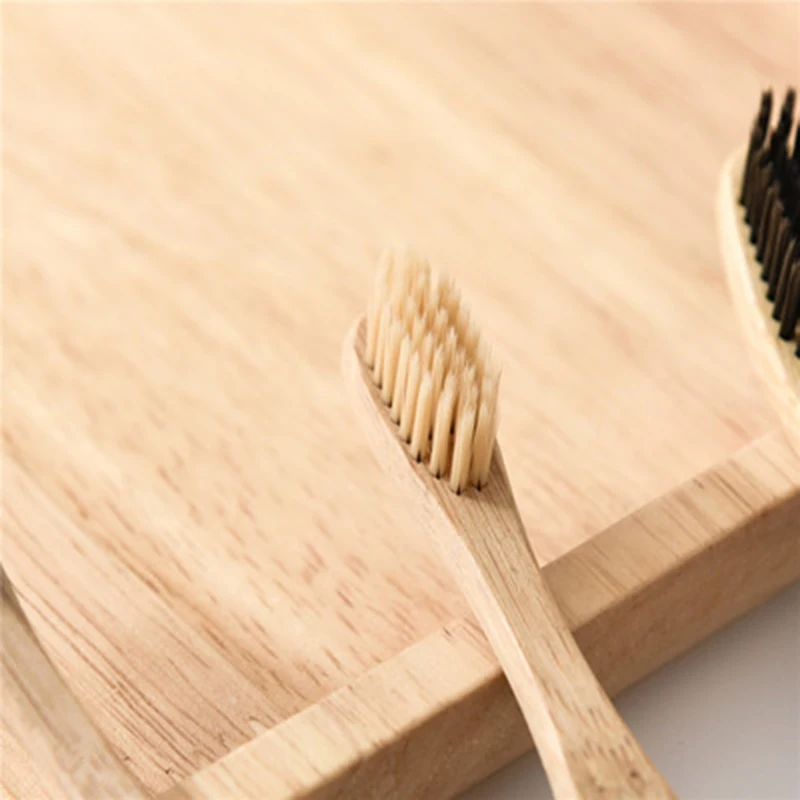Бамбуковый уголь деревянная ручка зубчатые одноразовые туалетные