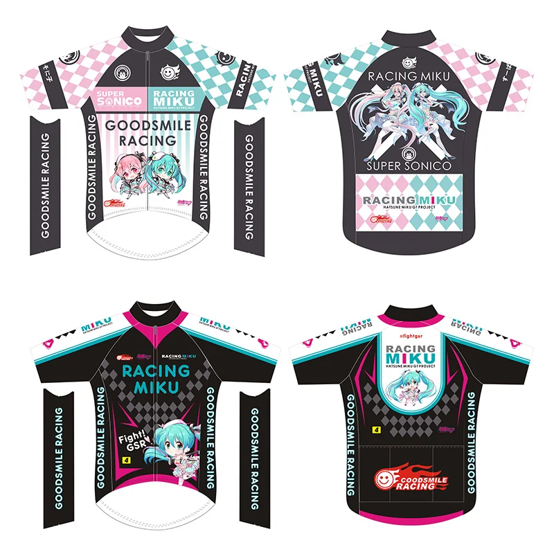 Crossrider Хацунэ Мику костюм косплей мужская одежда для велоспорта MTB Униформа Топ Джерси велосипедная Рубашка Короткий гоночный костюм
