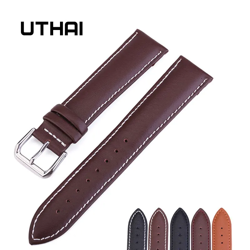 Часы UTHAI Z24 из натуральной кожи 12 /14 /16 /18 /19 /20/22/24 мм Ремешки для наручных