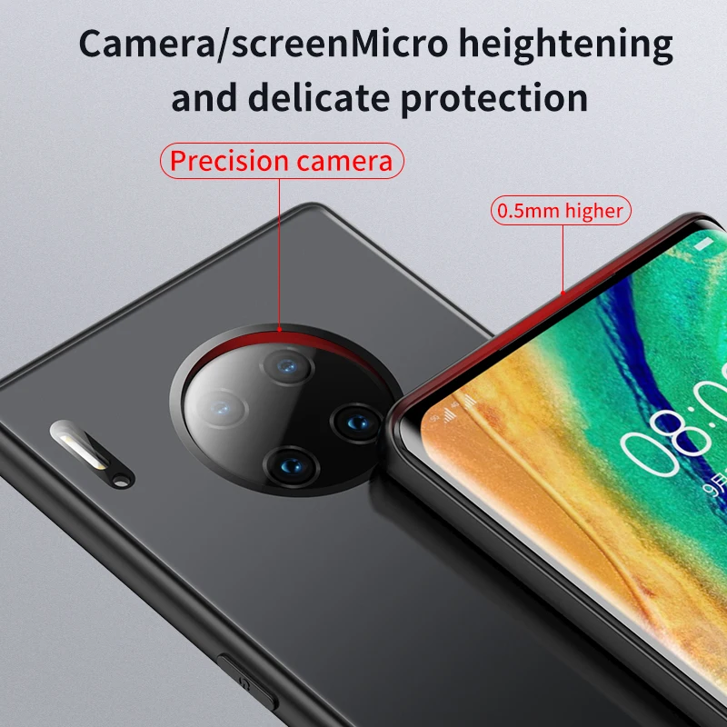 AG матовое стекло мобильный телефон чехол для Huawei P30Pro P40Pro с антипригарным
