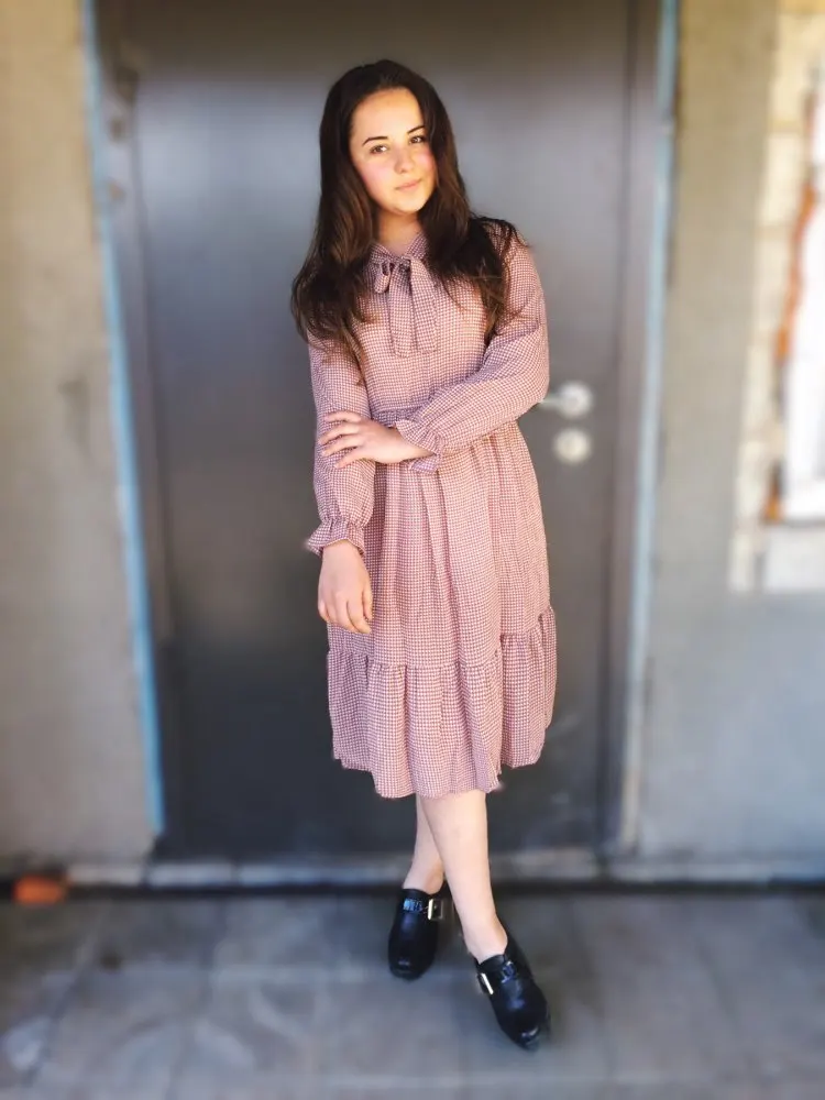 Корейская черная рубашка Vestidos для офиса в горошек, винтажные осенние платья, женское платье Pring, миди платье с цветочным рисунком и длинным рукавом для женщин