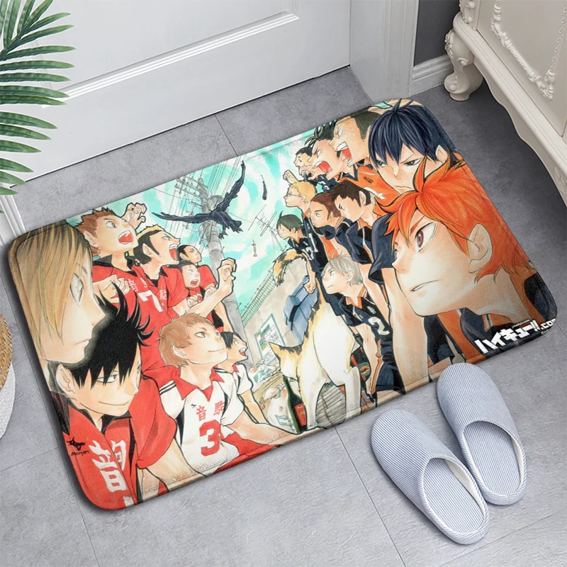 

Haikyuu Doormat Floor/Bath/Kitchen/Beach Mat Flannel Sponge Fabric 3D Printed Shaggy Custom Decoration For Bedroom