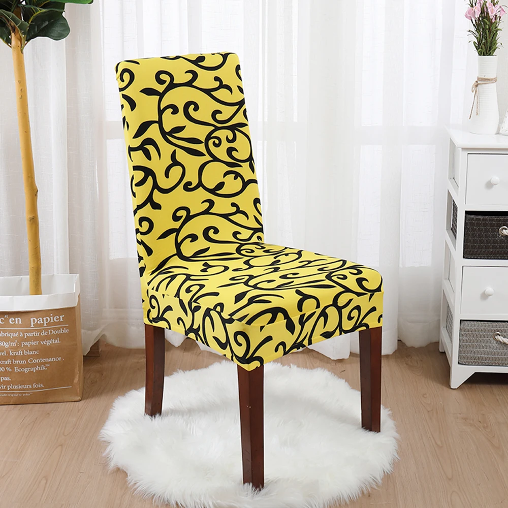 Лучший эластичный чехол из спандекса с принтом для обеда современный съемный