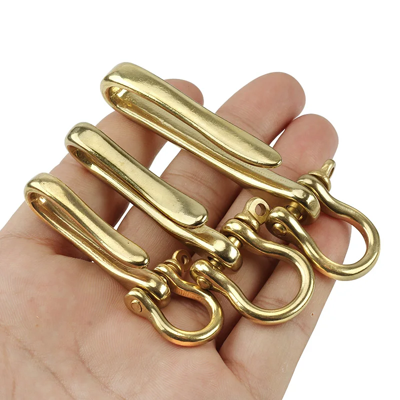 Латунный брелок латунный U образный ключ крючок медные крючки пряжка инструмент