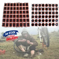 48pcs motorcycle tire patch bicycle tire repair piece round and square rubber patch piece tire repair tools 25mm 29mm 35mm