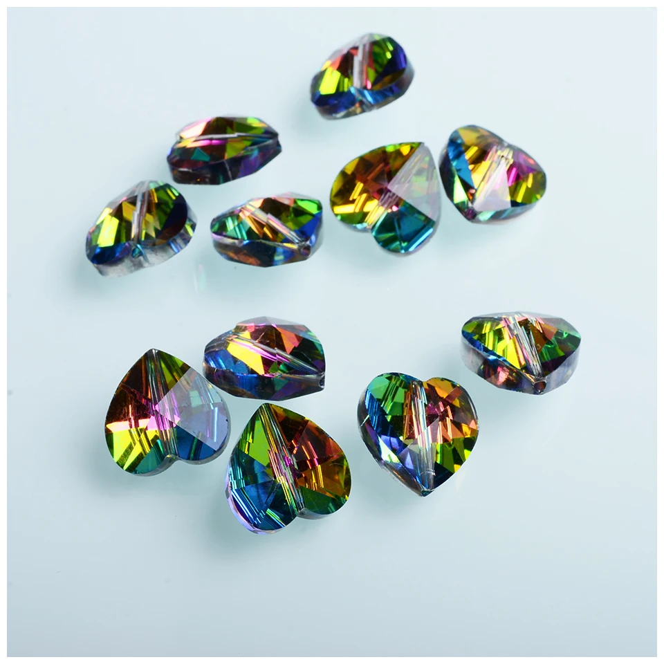 Новые цвета 10 мм 14 бусины в форме сердца для изготовления ювелирных изделий