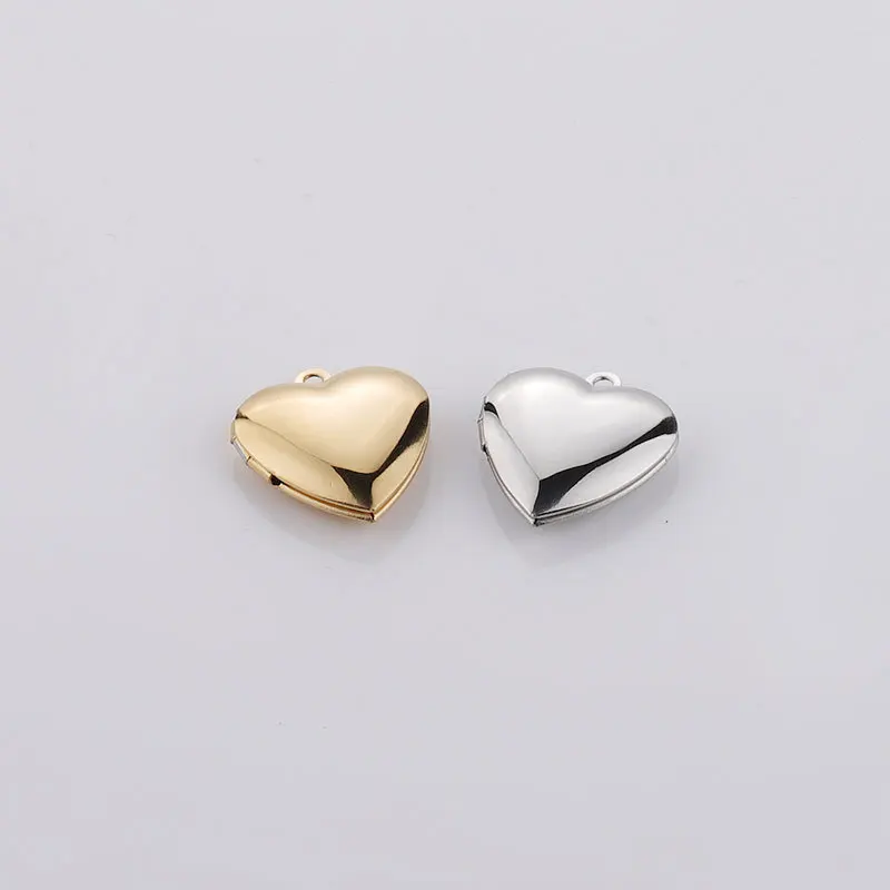 Коробка для духов в форме сердца с фоторамкой из нержавеющей стали 22*20 мм |