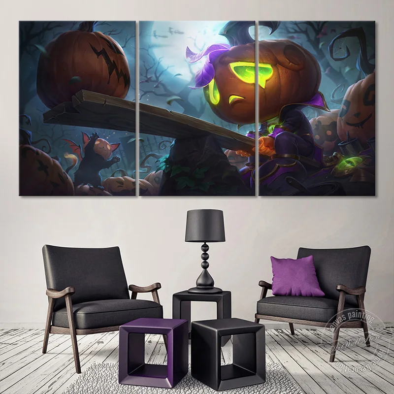 

Amumu Halloween Skins Wall Art Picture for Living Room Decor LOL Game Poster League of Legends The Sad Mummy Canvas Painting