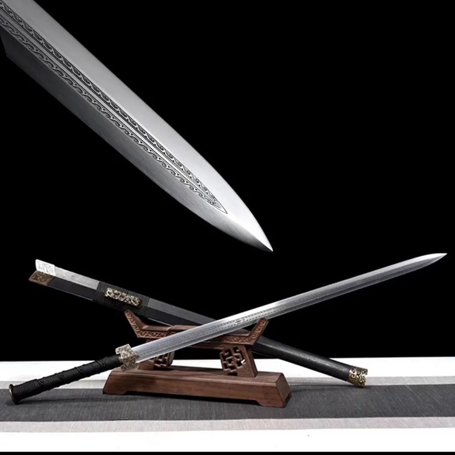 Замечательные мечи Хань Цзянь кунгфу острые Пружинные стальные лезвия полная