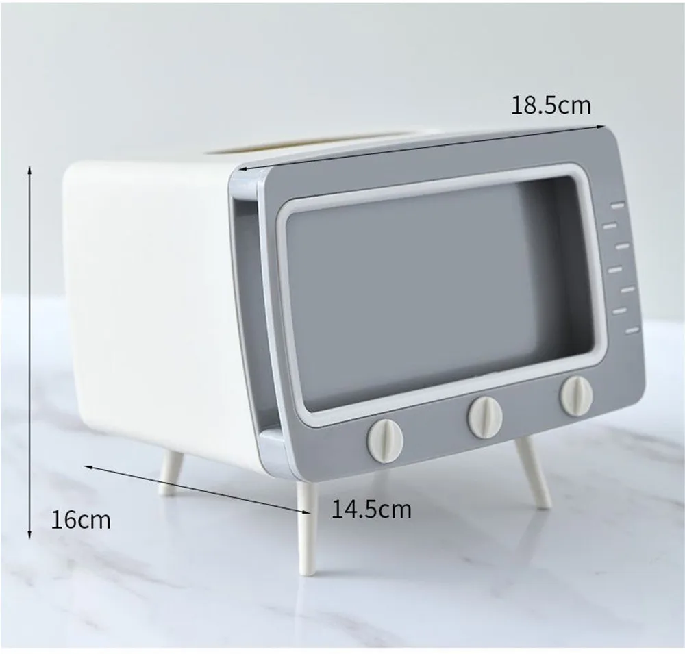 kawaii phone holder tv shape pink desktop mobile phone holder stand multifunctional tissue box smartphone tv phone stand free global shipping