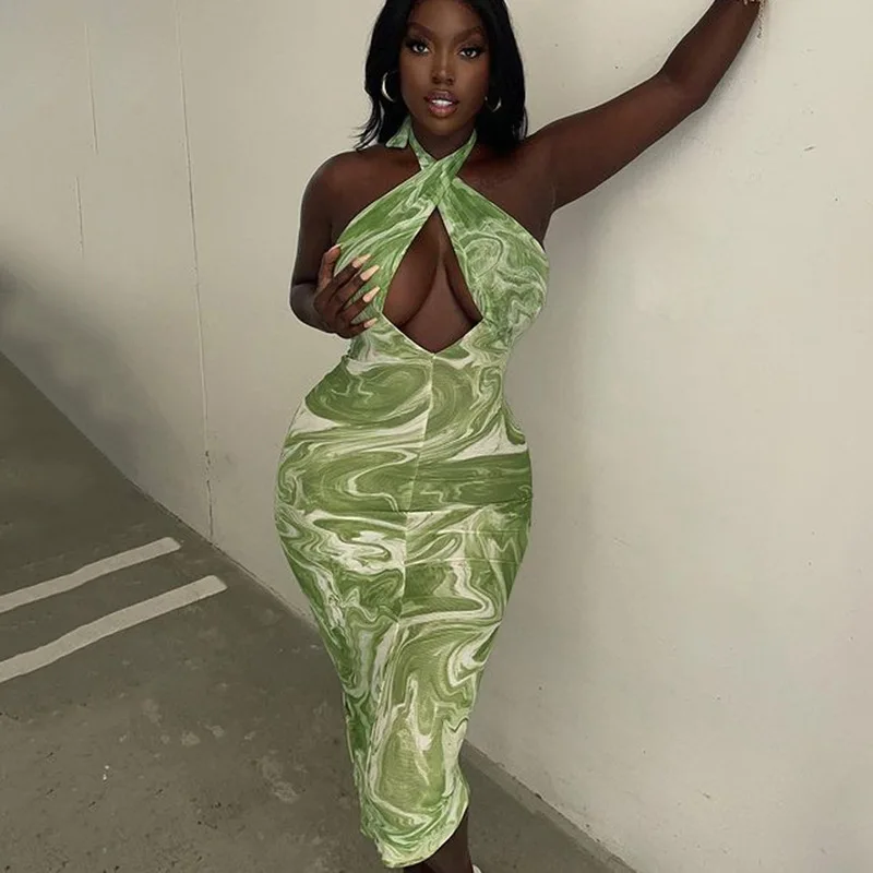 

Женское летнее платье с открытой спиной, без рукавов