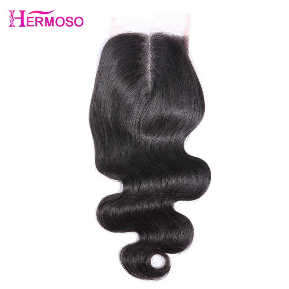 4X4 кружевная застежка малазийские волнистые человеческие волосы с детскими