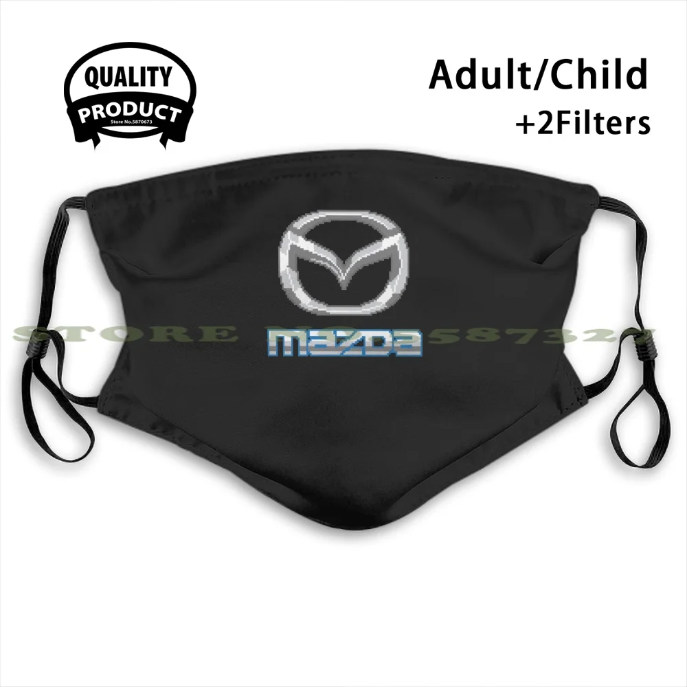 Модные черные многоразовые маски Mazda 8Bit с забавным дизайном автомобили Jdm