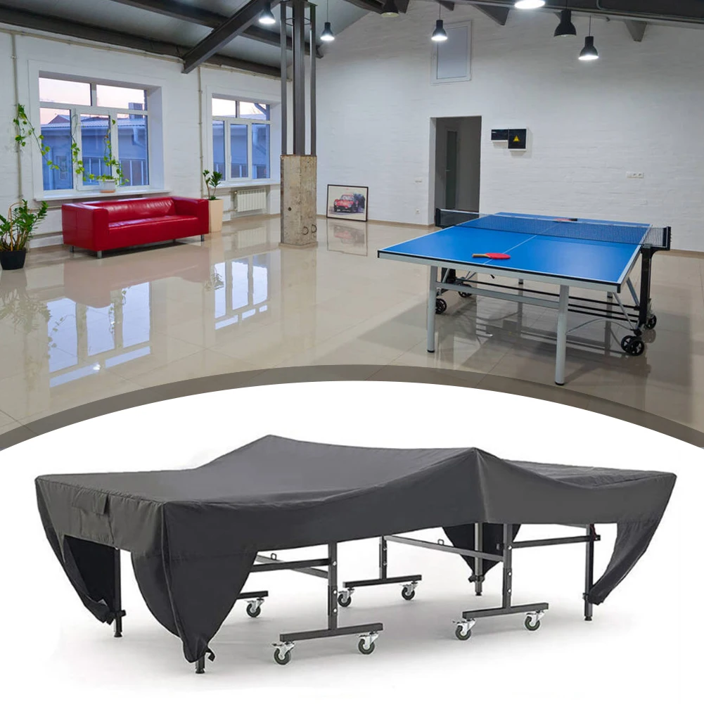

Waterproof Table Tennis Table Protective Cover Portable Indoor Outdoor Multifunctional Dustproof Furniture Ping Pong Table Cover