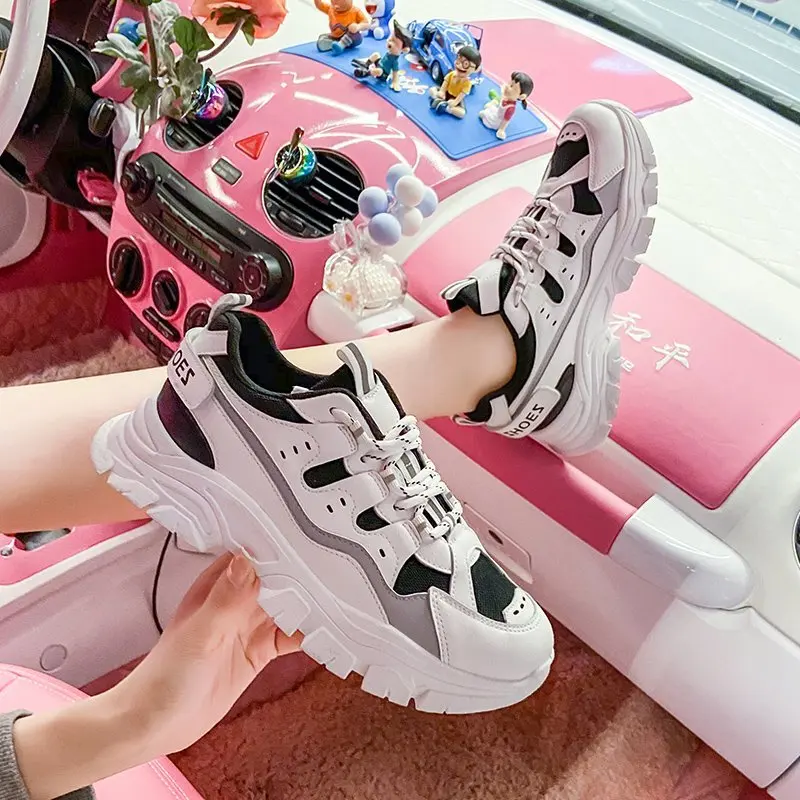 

Casual Sports Women's Shoes New Style Mesh Breathable Comfortable Single Shoes Fashion All-match Running Women's Shoes